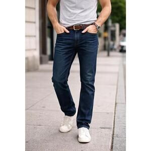 Levi’s 513 Slim Straight Jeans Mens 32x30 Dark Wash Stretch Denim